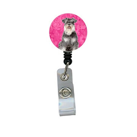 Carolines Treasures Schnauzer Retractable Badge Reel KJ1228PK-BR